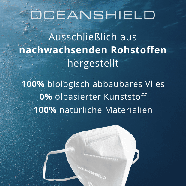 G95 Oceanshield  FFP2 Maske aus biologisch abbaubarem PLA 7 Stück – Bild 2