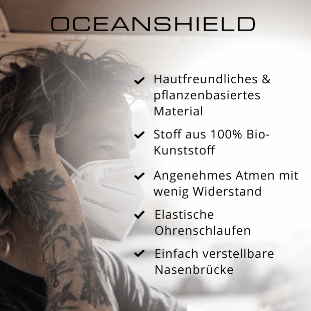 G95 Oceanshield  FFP2 Maske aus biologisch abbaubarem PLA 7 Stück – Bild 3