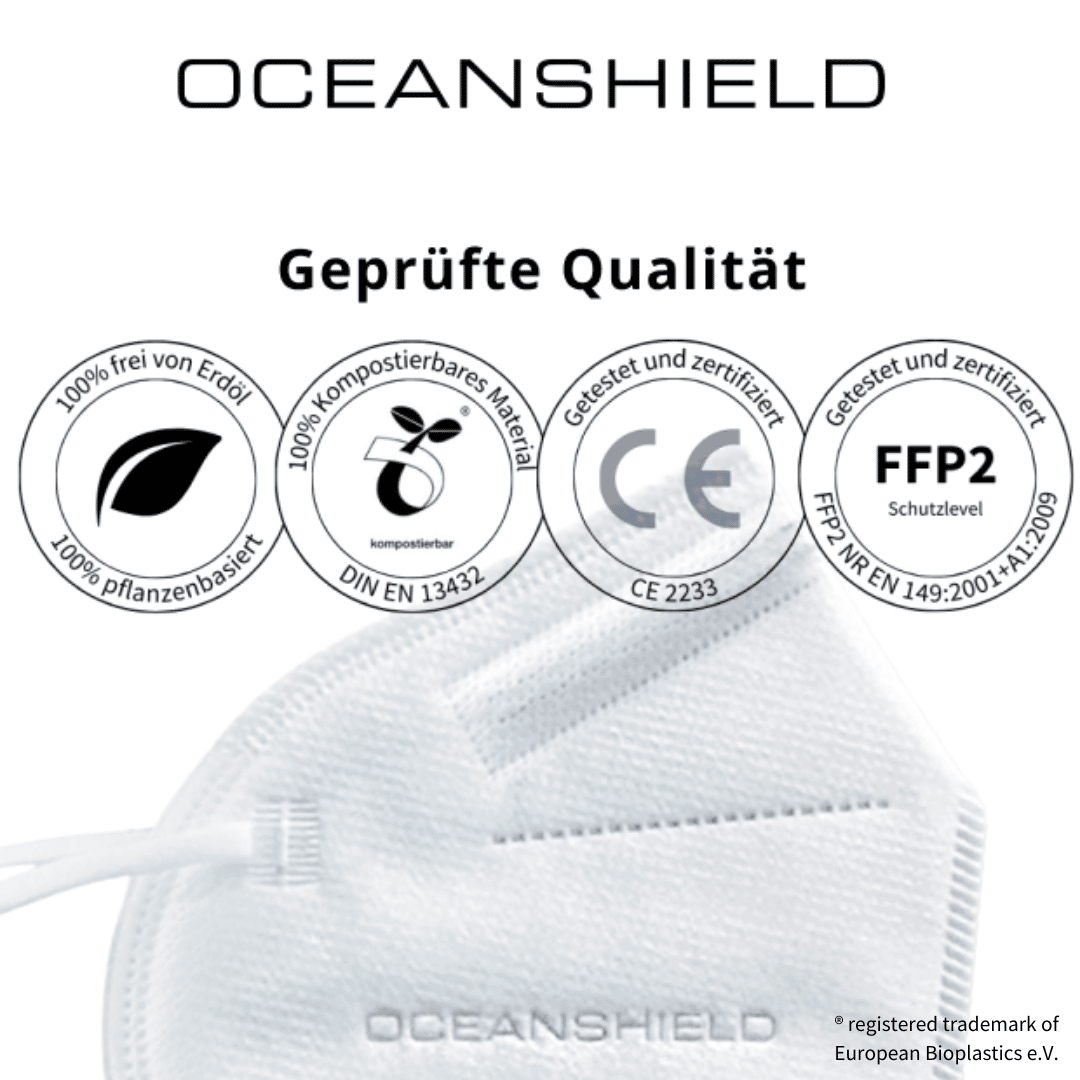 G95 Oceanshield  FFP2 Maske aus biologisch abbaubarem PLA 7 Stück – Bild 5