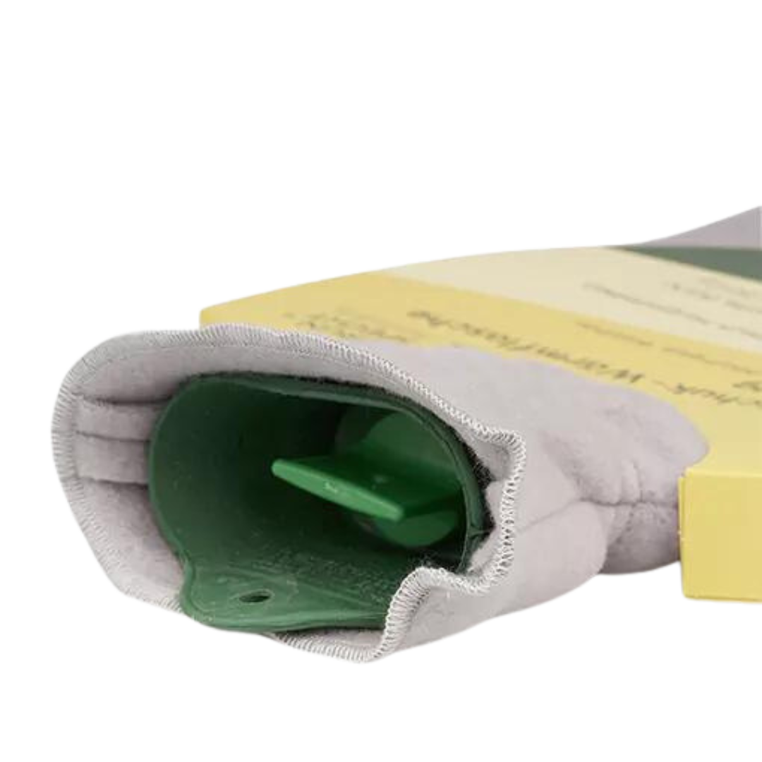 Grünspecht Naturkautschuk-Wärmflasche mit Bio-Bezug 2l – Bild 3