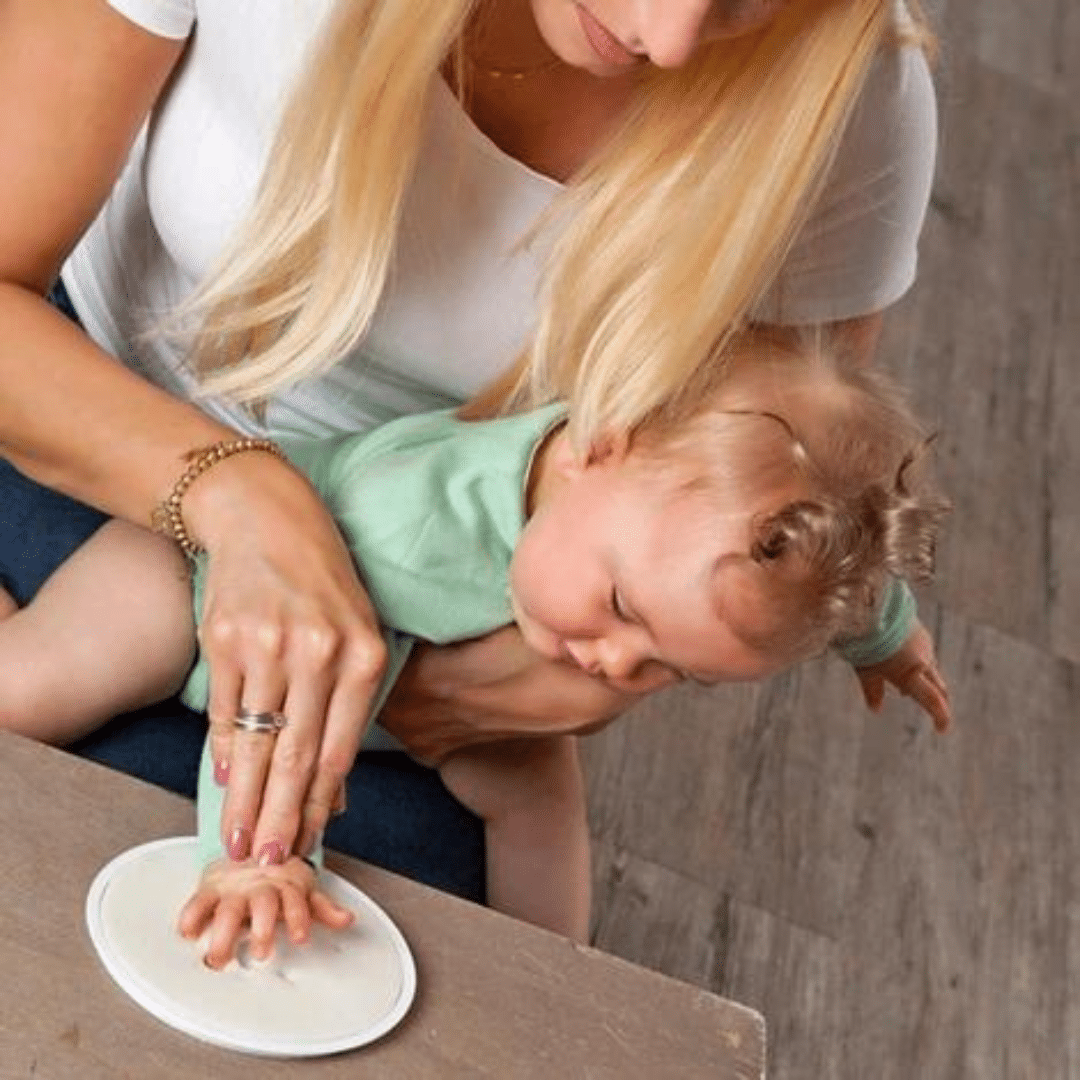 Grünspecht Bio-Baby-Abdruckset – Bild 5