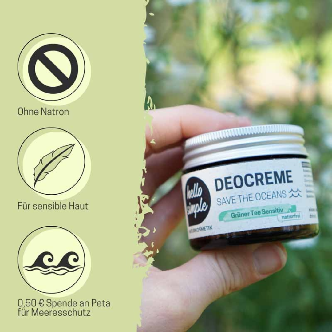 hello simple Deocreme Grüner Tee Sensitiv – Bild 2