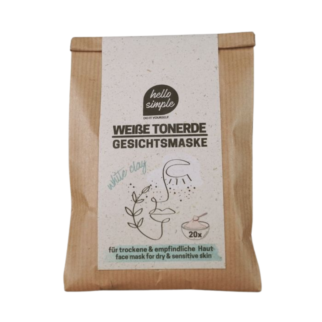 hello simple Zero Waste Weiße Tonerde DIY HS-TE-W-001