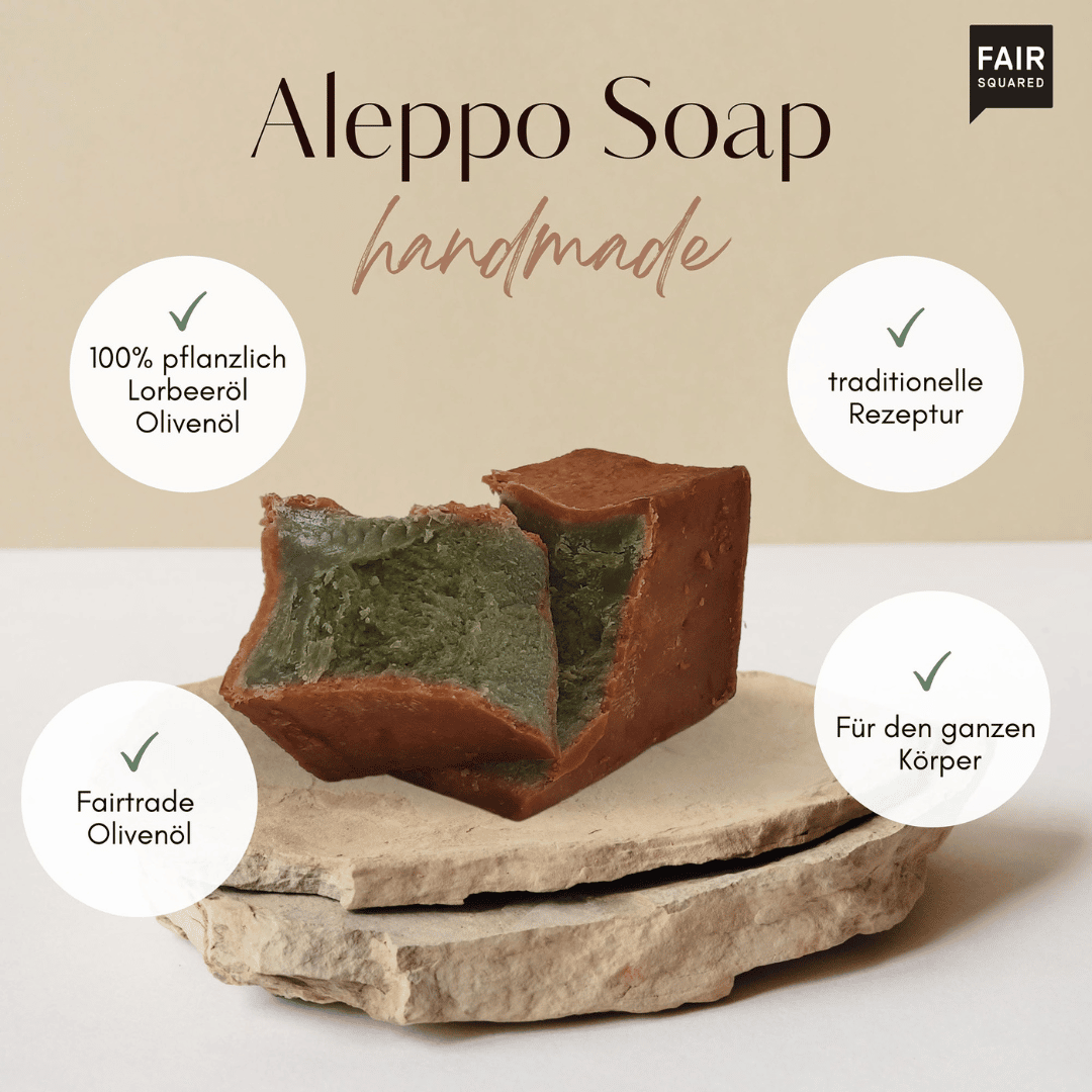 Fair Squared Khiro’s Aleppo Seife 160g – Bild 2