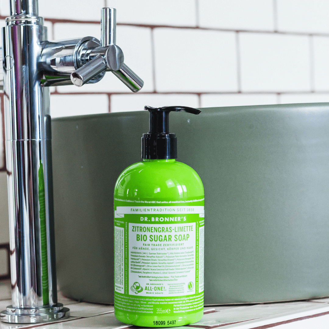 Dr. Bronner´s Bio Sugar Soap Zitronengras-Limette – Bild 3