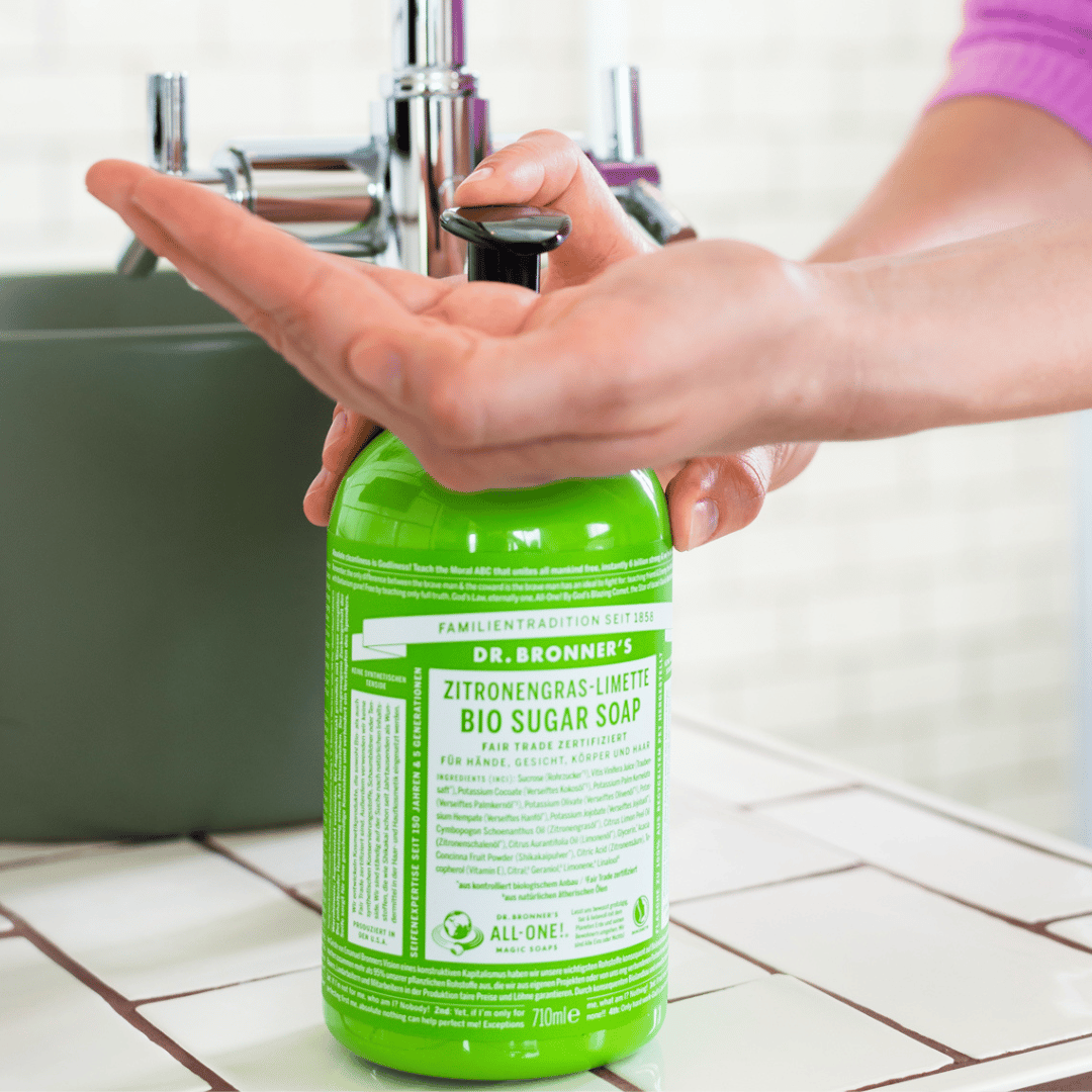 Dr. Bronner´s Bio Sugar Soap Zitronengras-Limette – Bild 2