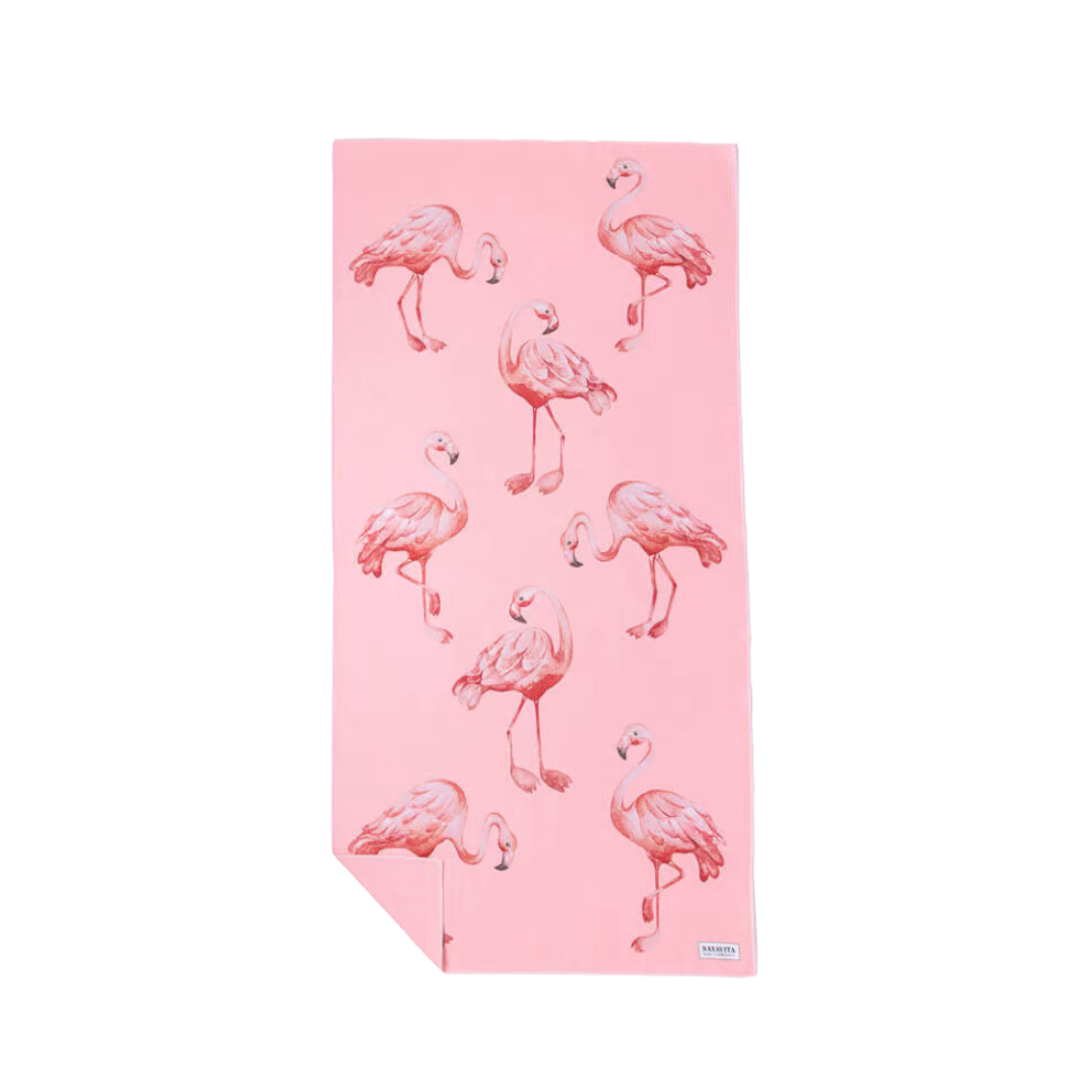 NAYAVITA Funktionelles Öko-Strandtuch Flamingo – Bild 4
