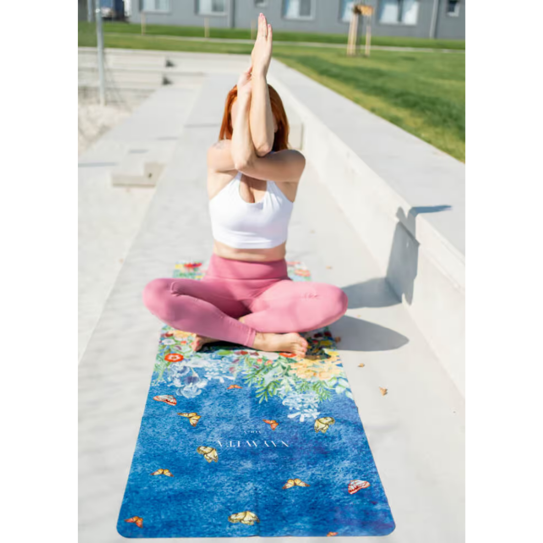 NAYAVITA Flower Power Premium Yogamatte 3mm – Bild 3