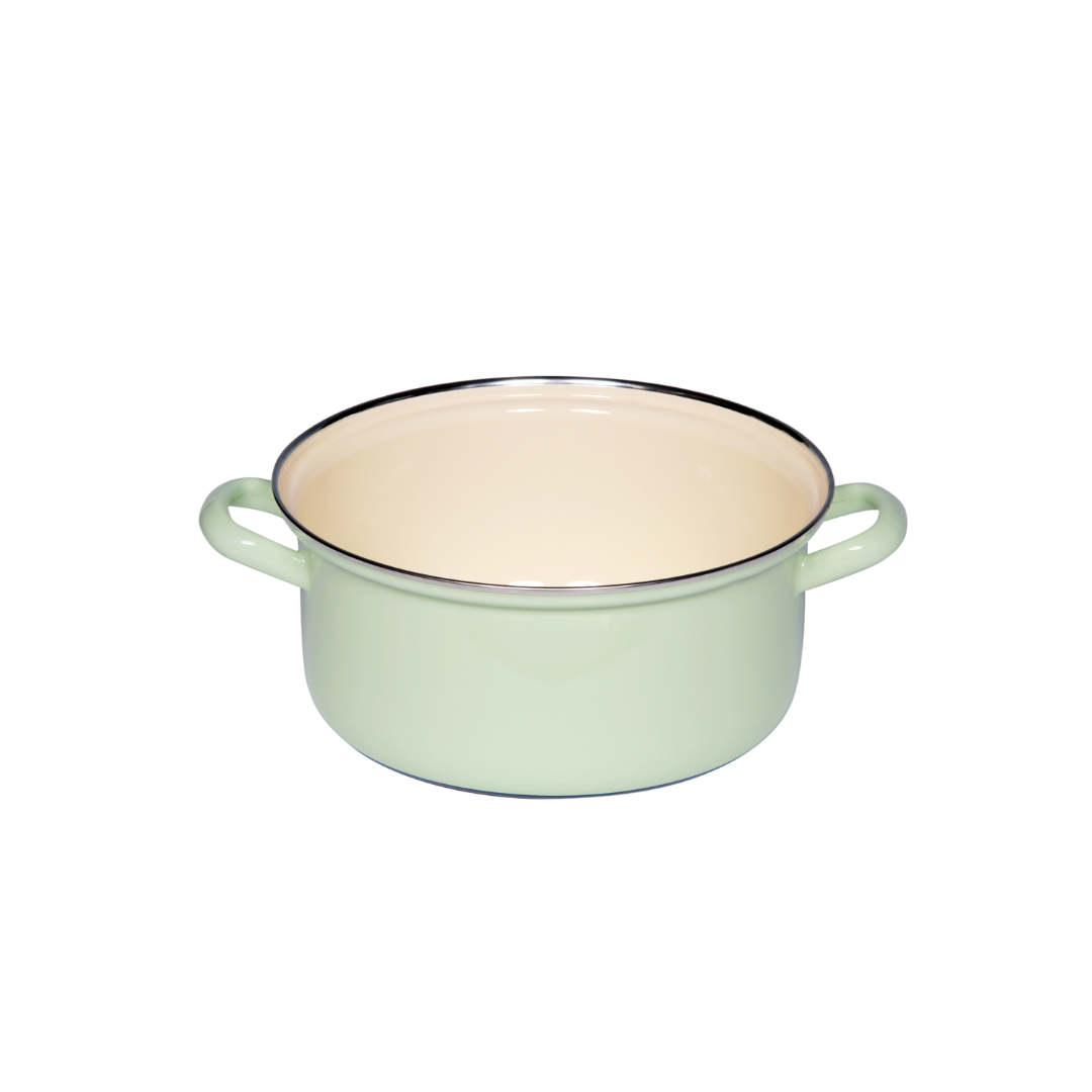 Riess CLASSIC Pastell Kasserolle mit Chromrand