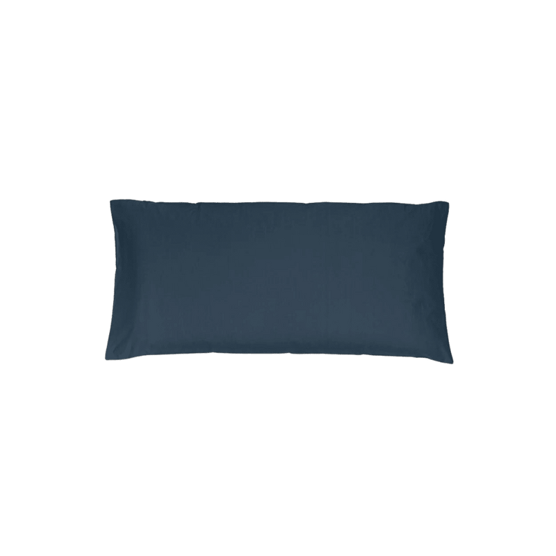 Fronha de almofada em percal orgânico Soft Perkal · Azul-escuro / 40 x 80 cm
