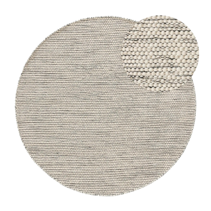 Pyöreä villamatto Rocco · Beige
