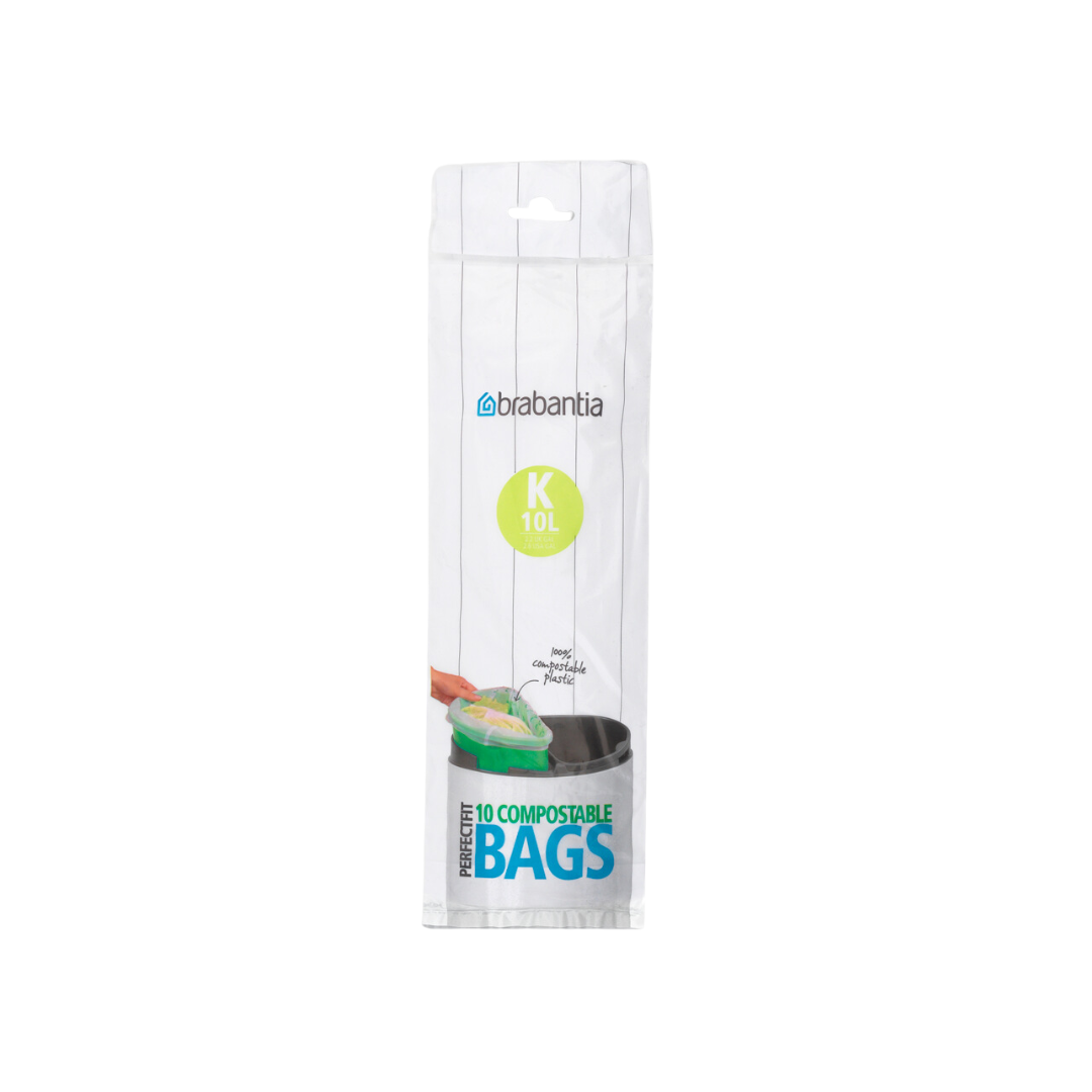 Brabantia Kompostierbare PerfectFit Müllbeutel 10l (K) 10 Stück 364983