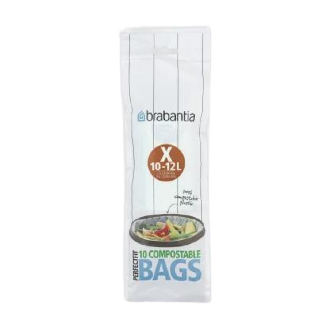 Brabantia Kompostierbare PerfectFit Müllbeutel 10-12l (X) 10 Stück 118685