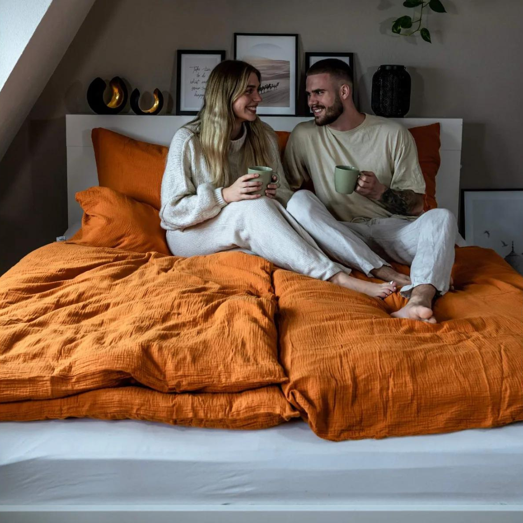 Musselin Bettwäsche Eliane Pumpkin Spice – Bild 5