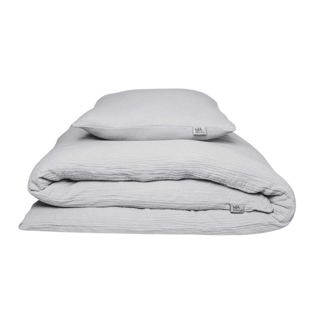 Musselin Bettwäsche Eliane Light Grey