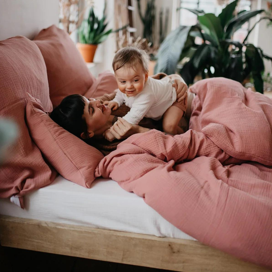 Muslin Bedding Eliane Old Pink