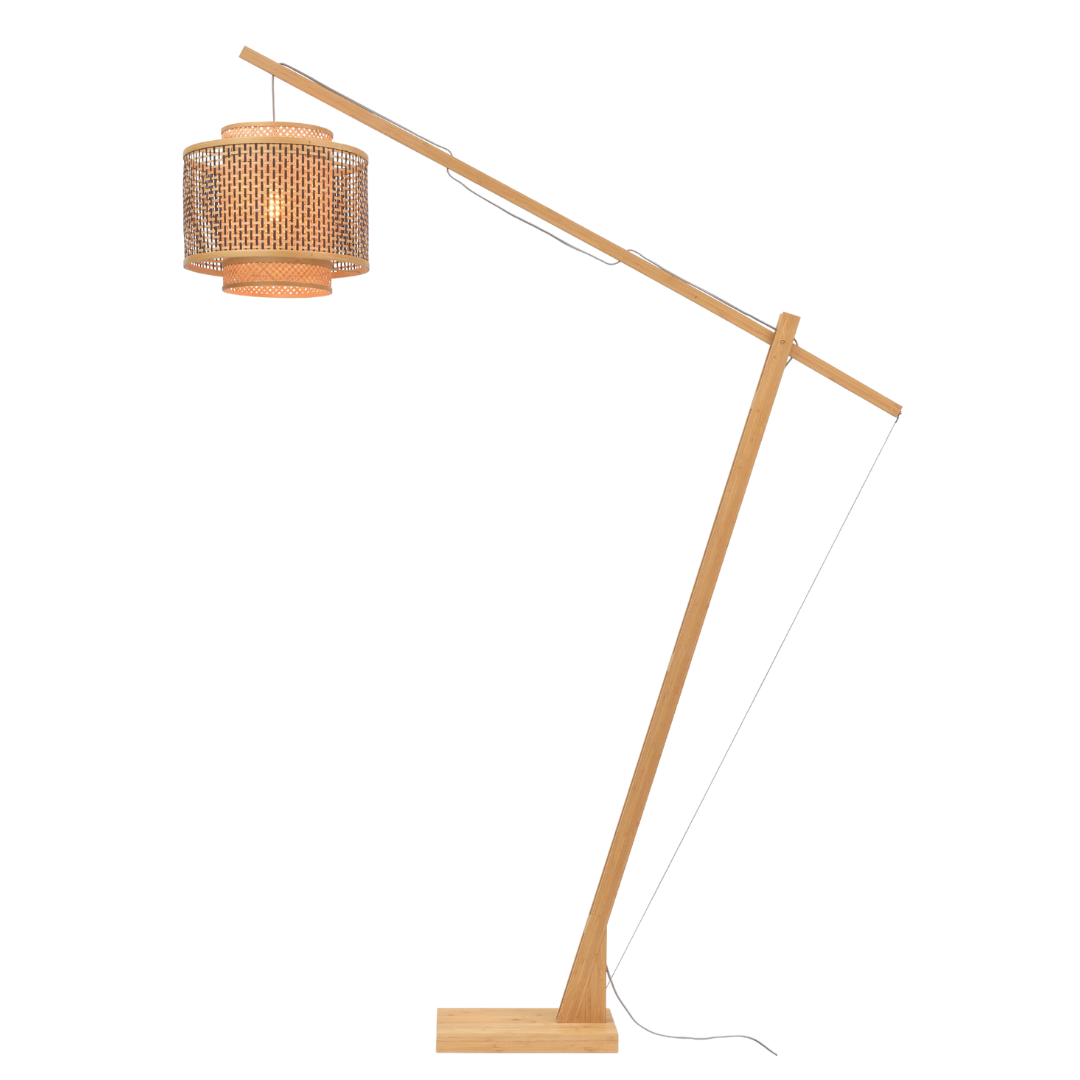 GOOD&amp;MOJO Stehlampe Bhutan Bambus 40×34 BHUTAN/F/MB/4034/BN