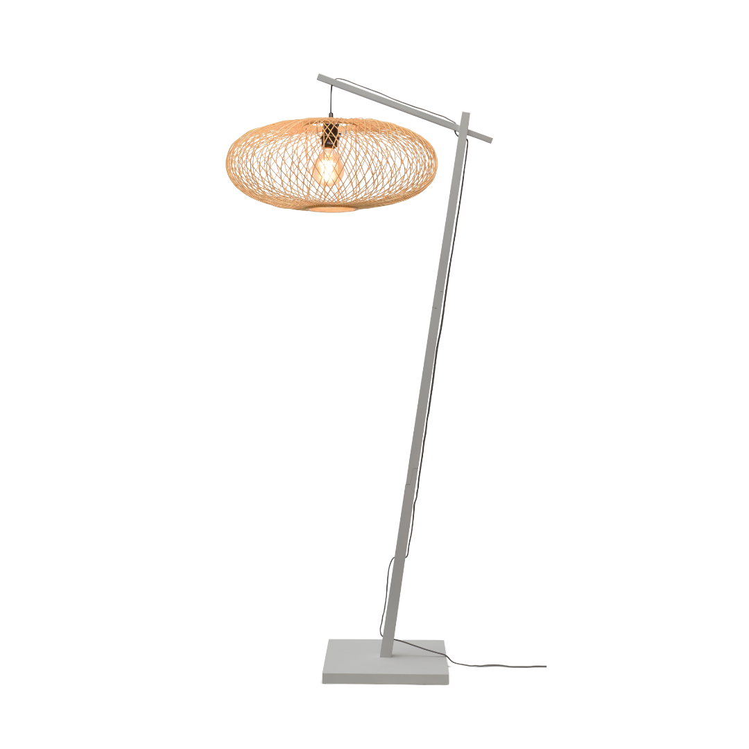 GOOD&amp;MOJO Stehlampe Cango L Weiss CANGO/F/AD/W/6025/N