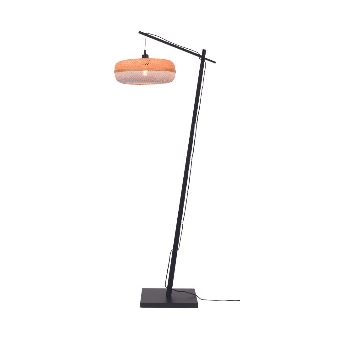GOOD&amp;MOJO Stehlampe Palawan Schwarz 40×15