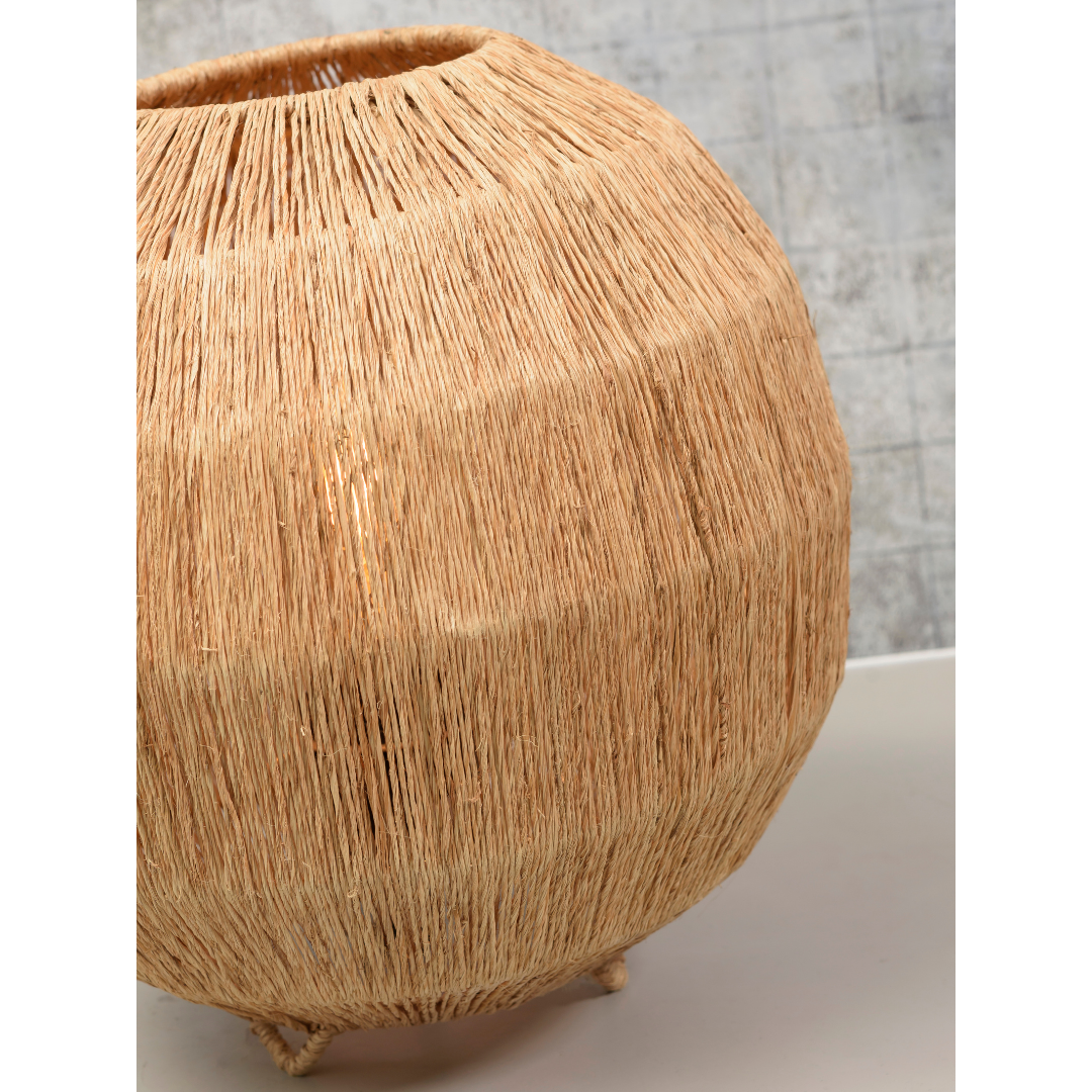 Tischlampe Iguazu Jute Globus 25x25