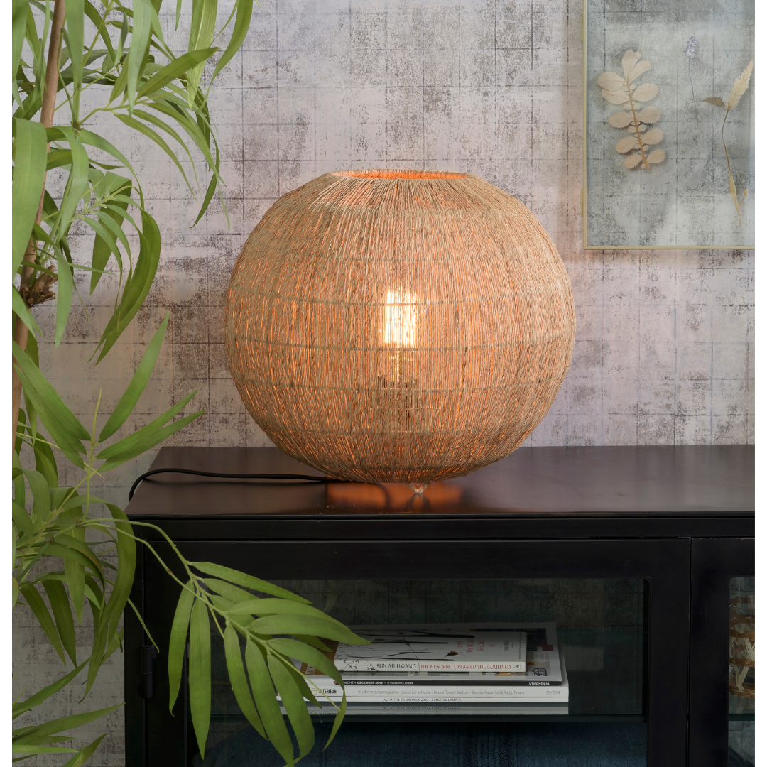 Table Lamp Iguazu Jute Globe 32x36