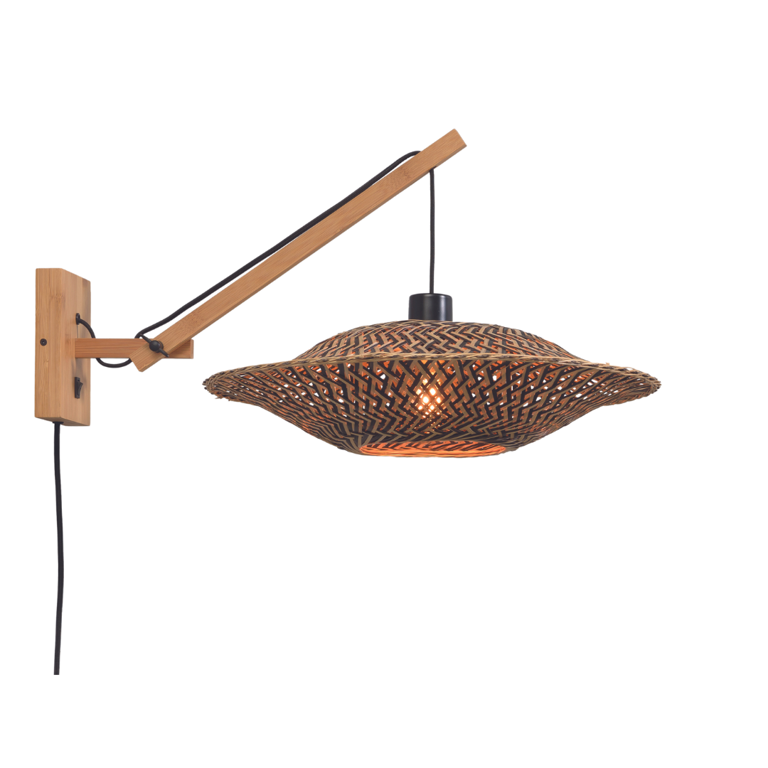 GOOD&amp;MOJO Wandlampe Bali Schwarz S