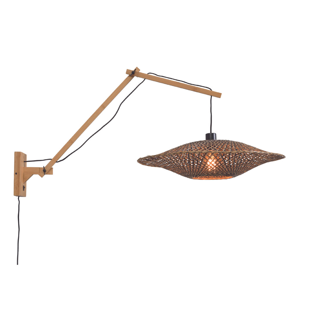 GOOD&amp;MOJO Wandlampe Bali Schwarz L