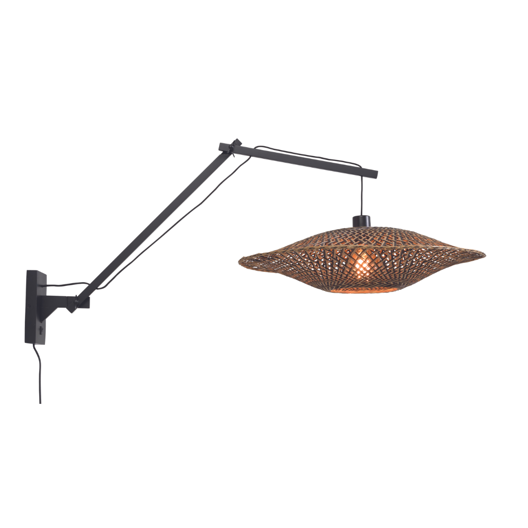 Wandlampe Bali Schwarz L