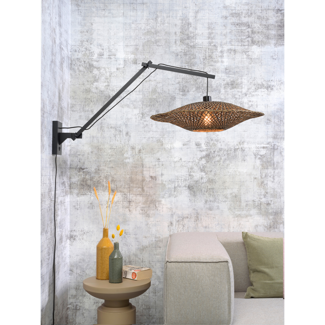 Wandlampe Bali Schwarz L