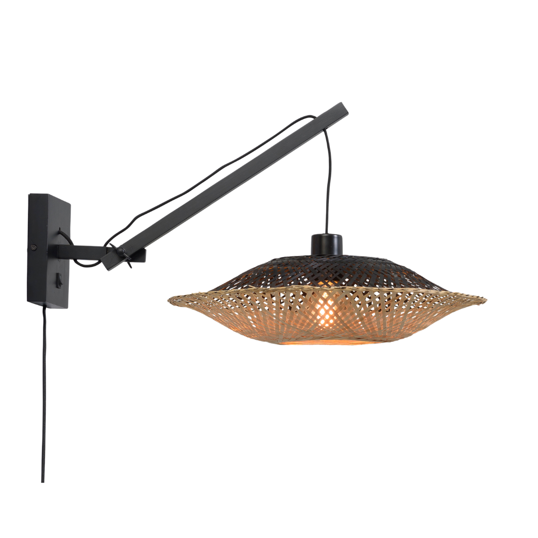 GOOD&amp;MOJO Wandlampe Kalimantan Bambus S