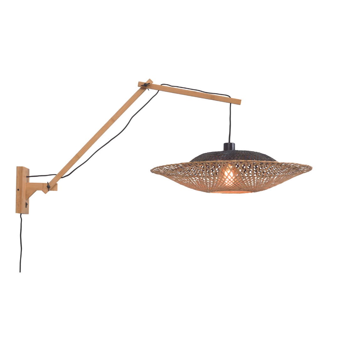 GOOD&amp;MOJO Wandlampe Kalimantan Bambus L