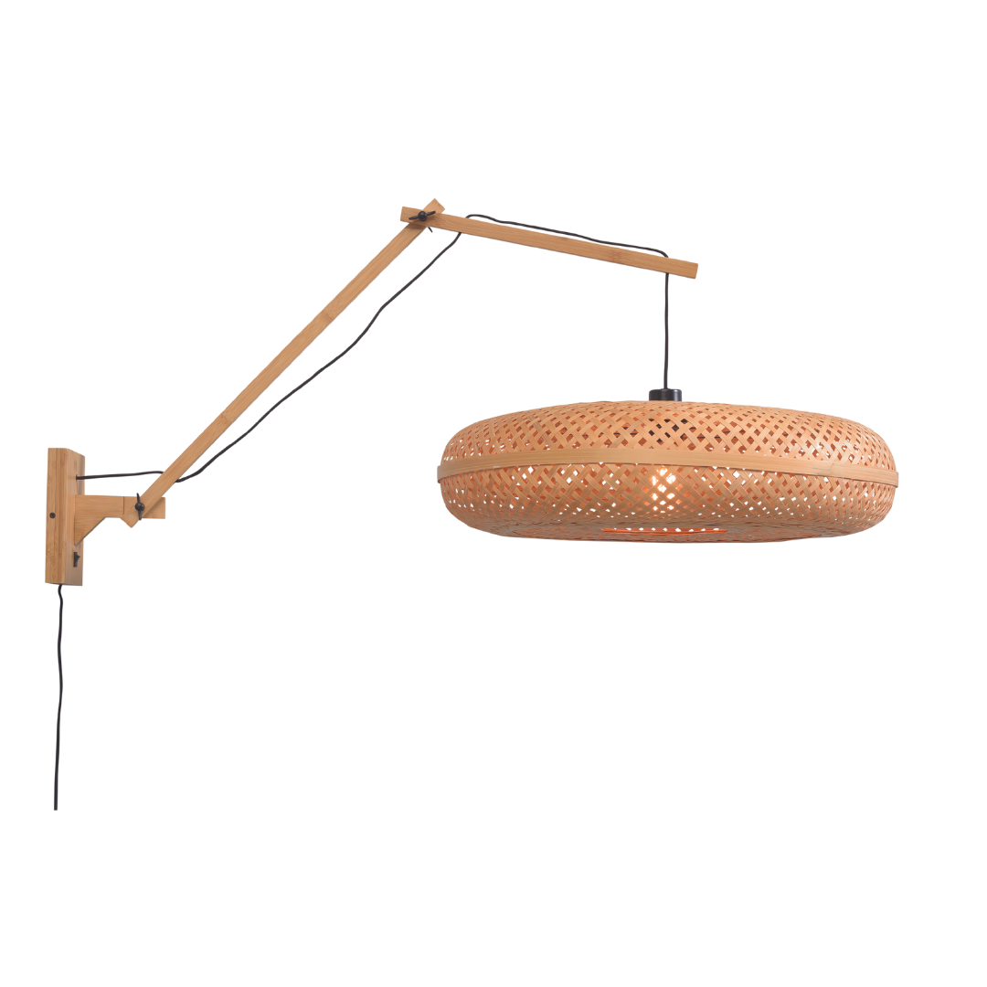 GOOD&amp;MOJO Wandlampe Palawan Naturel 60×15 cm L