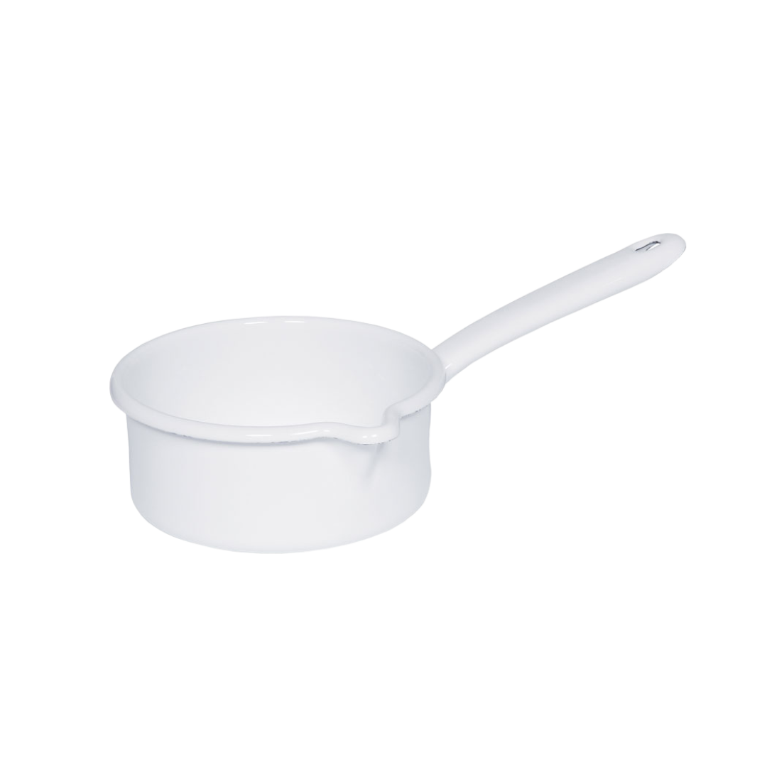 Riess Classic Weiss Stielkasserolle mit großem Ausguß