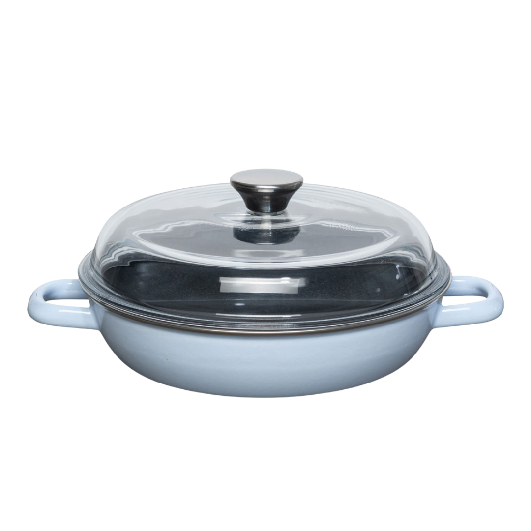 Riess Sky Blue Schmorpfanne mit Glasdeckel – Bild 2