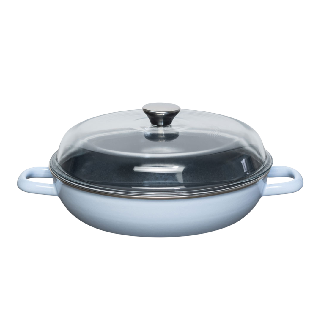 Riess Sky Blue Schmorpfanne mit Glasdeckel – Bild 3
