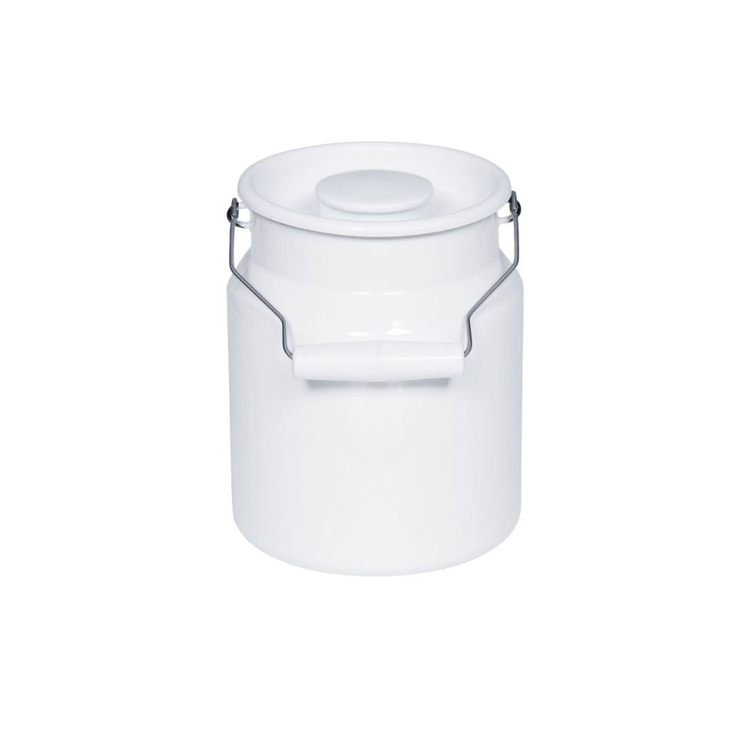 Cruche classique blanche avec couvercle