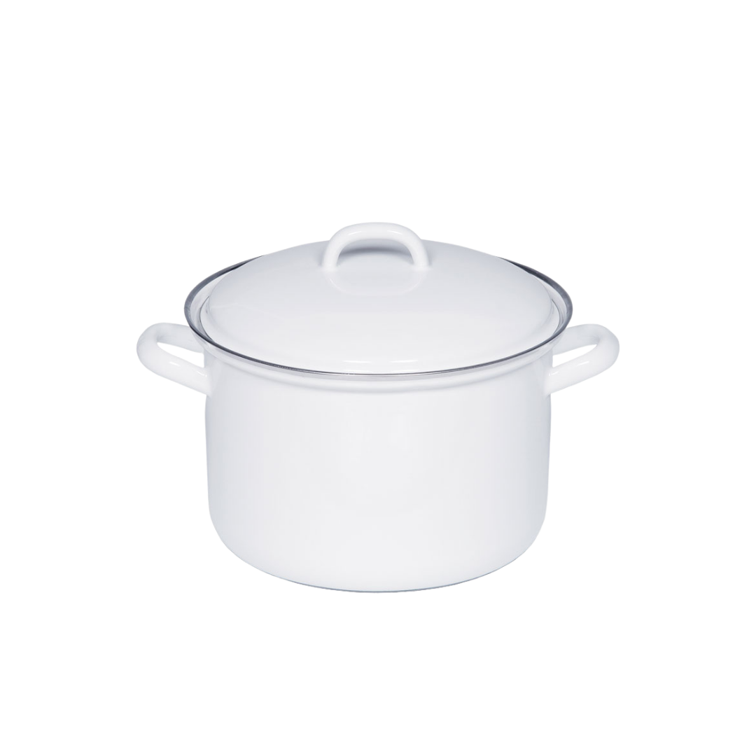 Riess Classic Weiss Fleischtopf mit Deckel – Bild 3