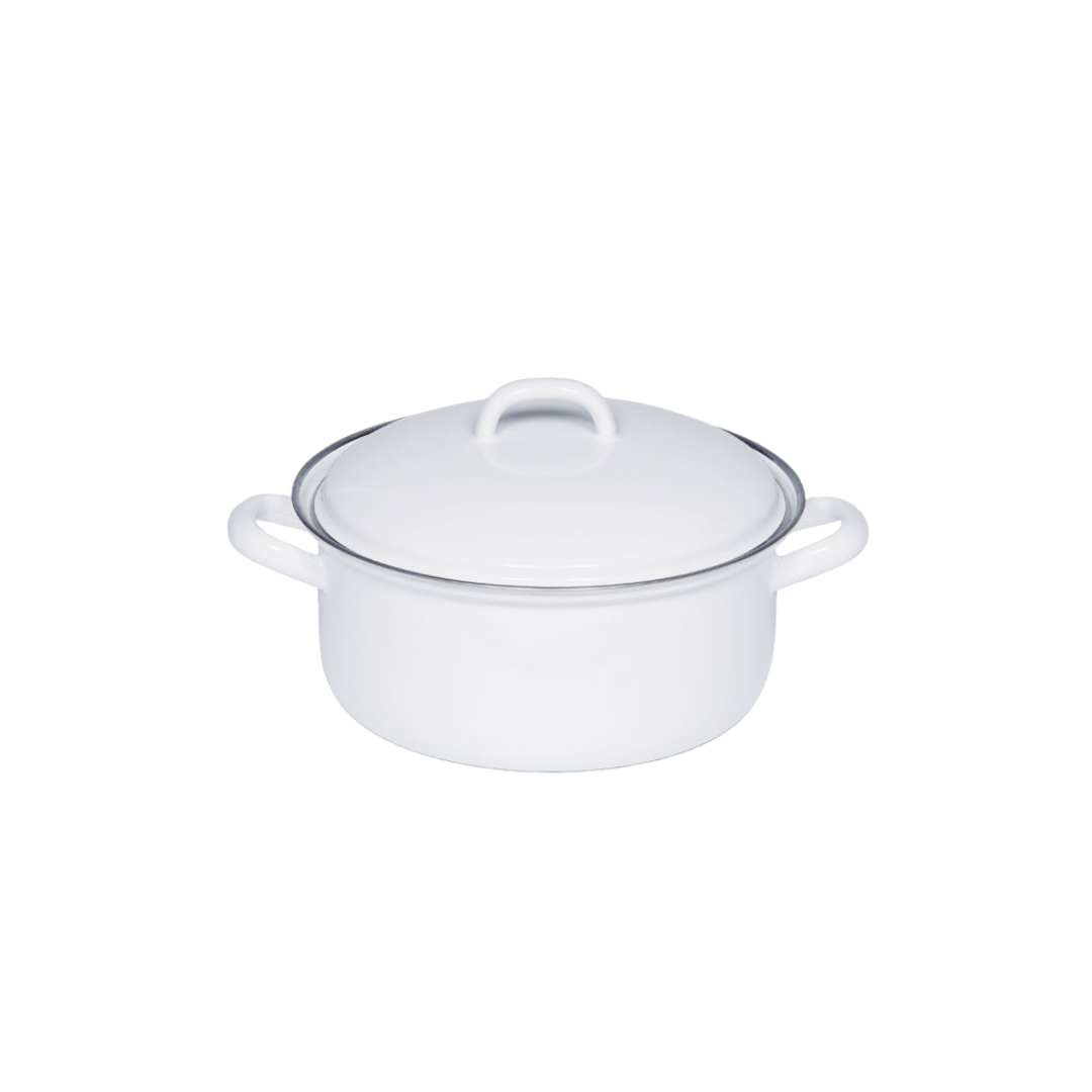 Riess Classic Weiss Kasserolle mit Deckel