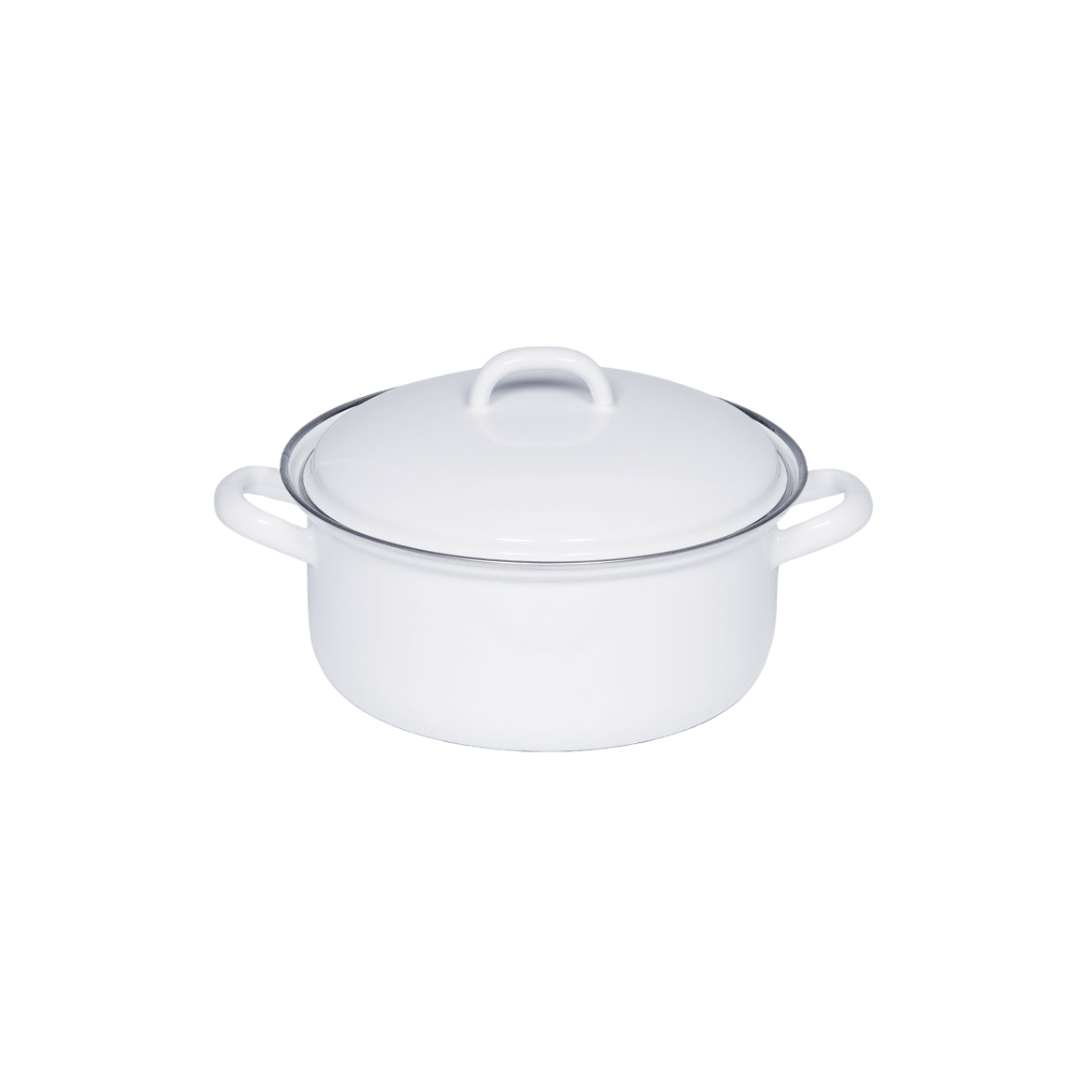 Riess Classic Weiss Kasserolle mit Deckel – Bild 3