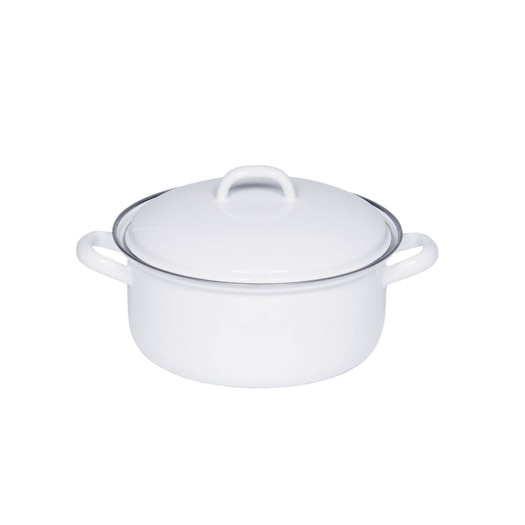 Riess Classic Weiss Kasserolle mit Deckel – Bild 4