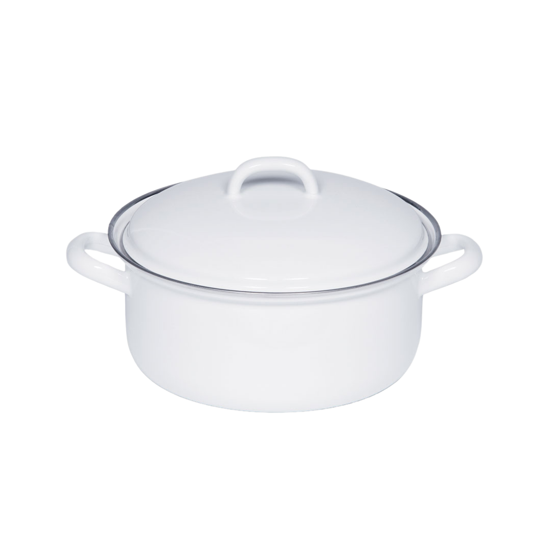 Riess Classic Weiss Kasserolle mit Deckel – Bild 5