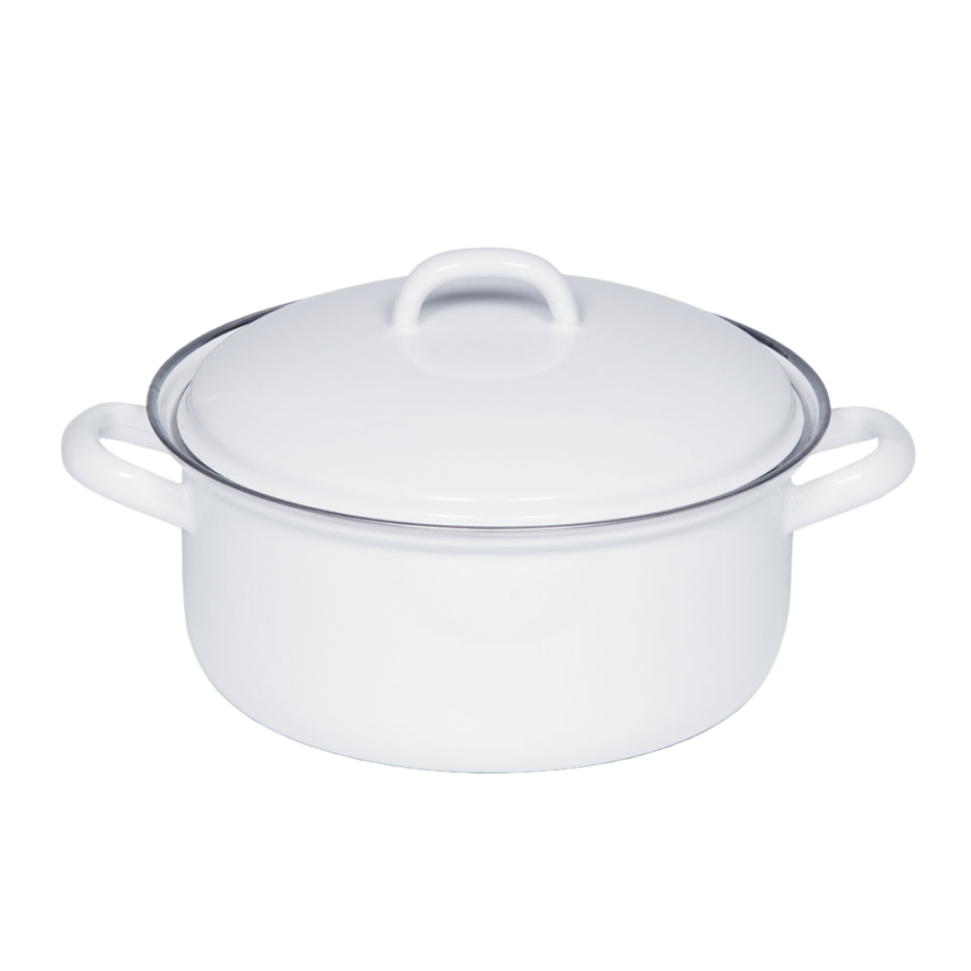 Riess Classic Weiss Kasserolle mit Deckel – Bild 6