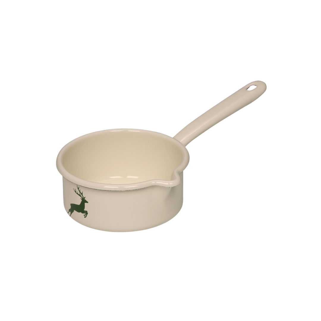 Riess Hirsch Grün Stielkasserolle mit großem Ausguss 14cm 0,75L 0036-072