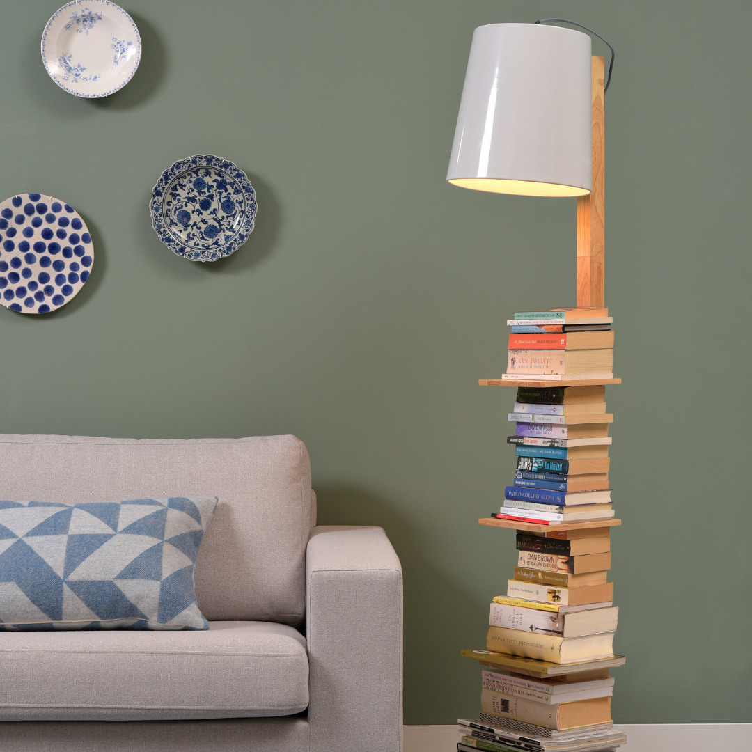 Lampadaire fer-bois Cambridge
