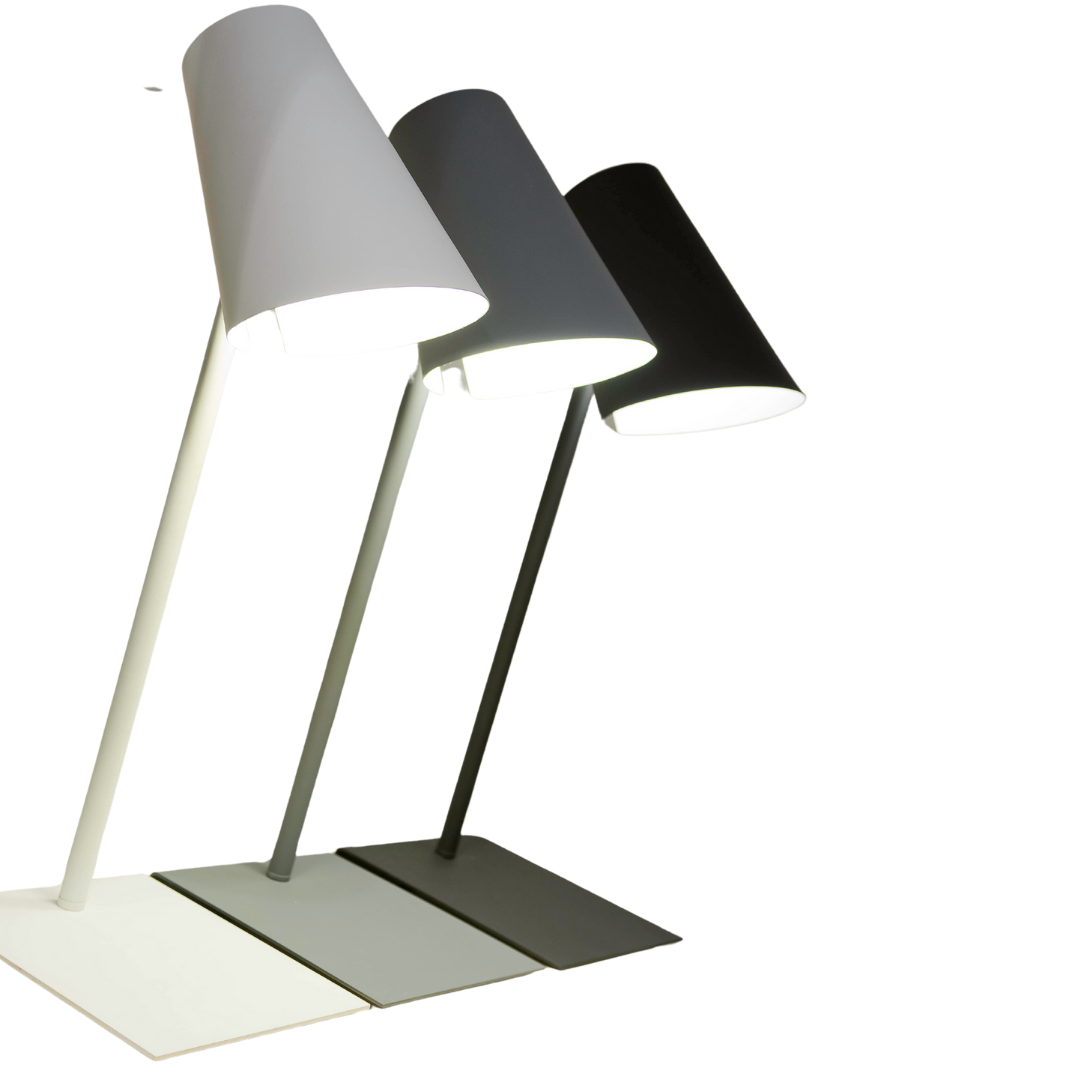 Lampe de table en fer Cardiff gris
