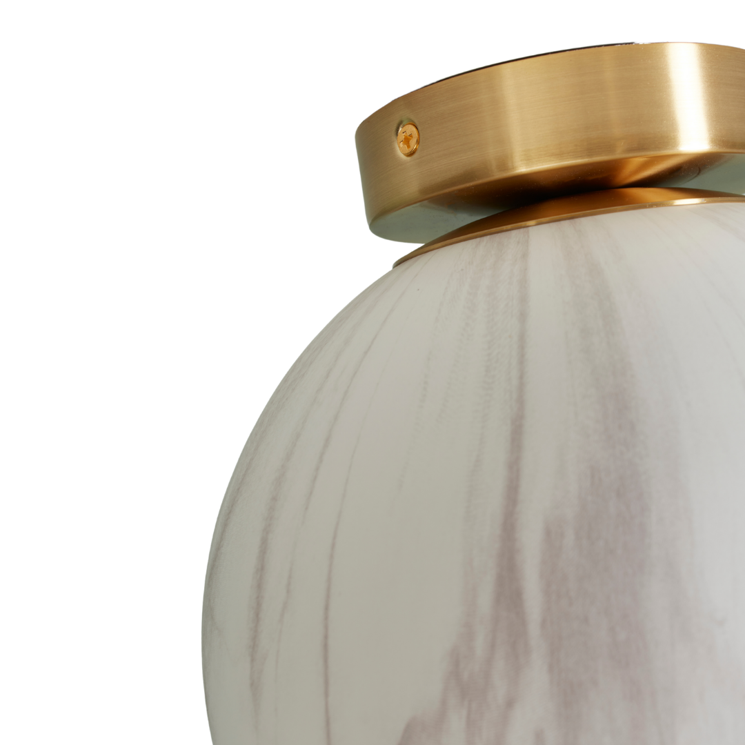 Ceiling Light Carrara Globe Marble Print