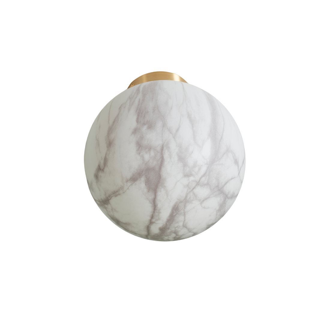 Ceiling Light Carrara Globe Marble Print