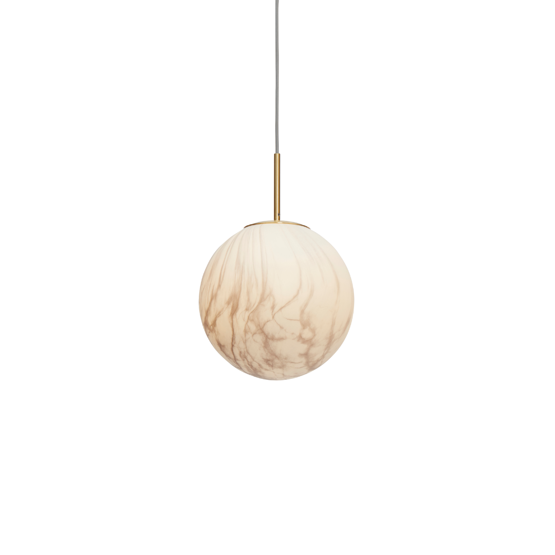 Carrara Globe Marble Print Pendant Light