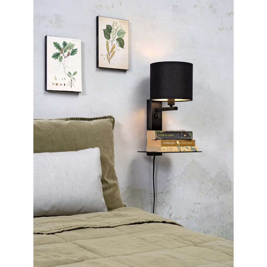 Wall Lamp Florence Brett+USB+Shade 18x15 cm