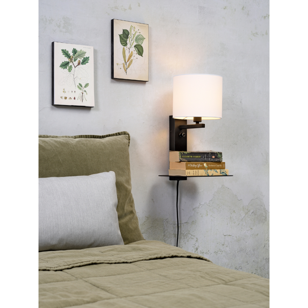 Wall Lamp Florence Brett+USB+Shade 18x15 cm